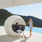 Design redondo de sofá-cama de jardim luxuoso com corda trançada - Ulm Moon by Vondom Viadurini