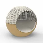 Design redondo de sofá-cama de jardim luxuoso com corda trançada - Ulm Moon by Vondom Viadurini