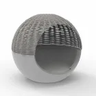 Design redondo de sofá-cama de jardim luxuoso com corda trançada - Ulm Moon by Vondom Viadurini