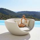 Sofá-cama para exterior luxuoso com design circular em polietileno - Ulm Moon by Vondom Viadurini