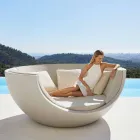 Sofá-cama para exterior luxuoso com design circular em polietileno - Ulm Moon by Vondom Viadurini