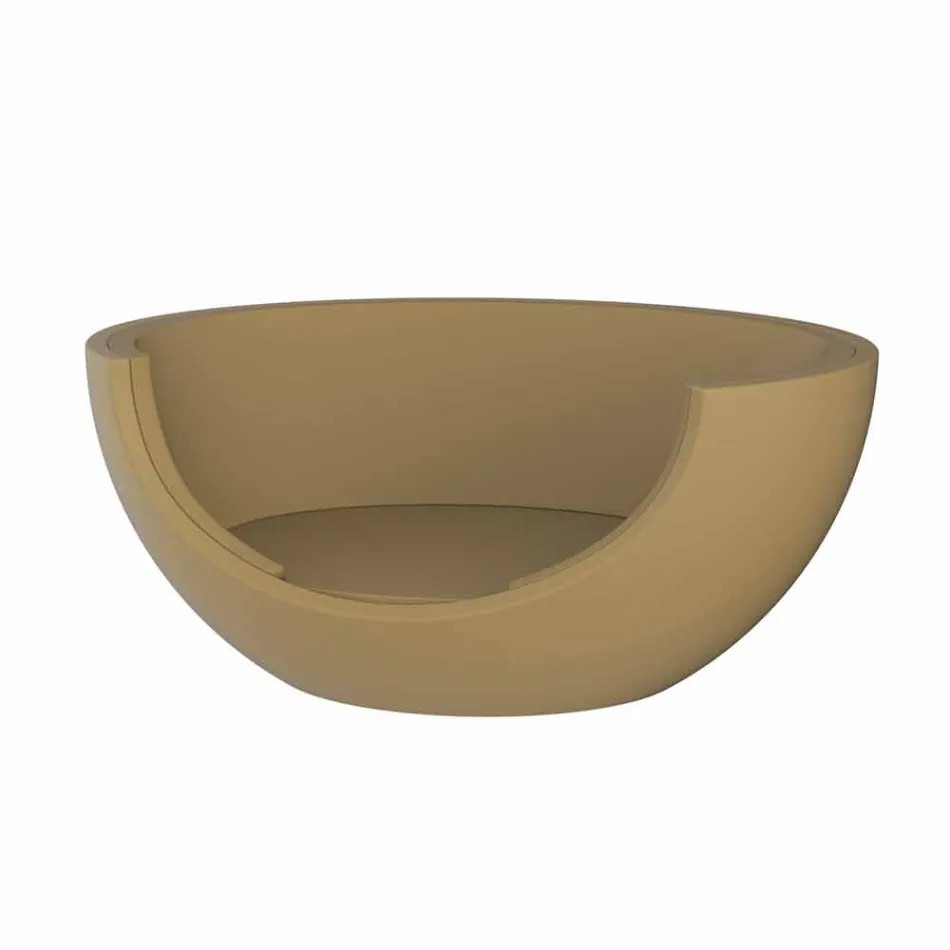 Sofá-cama para exterior luxuoso com design circular em polietileno - Ulm Moon by Vondom Viadurini