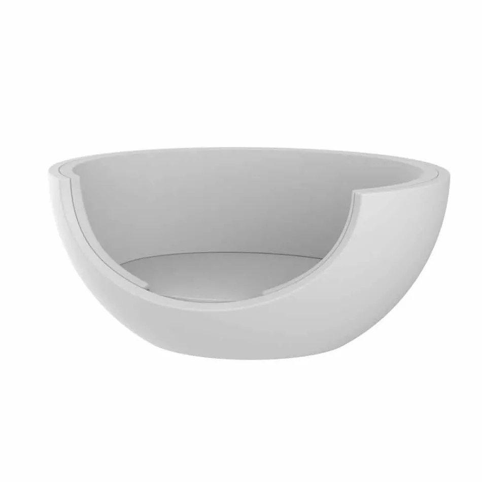 Sofá-cama para exterior luxuoso com design circular em polietileno - Ulm Moon by Vondom Viadurini