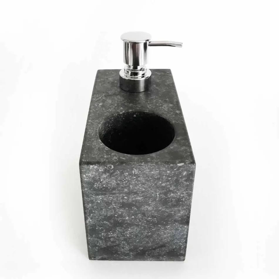 Distribuidor de sabão líquido com vidro de mármore feito na Itália - Clik Viadurini