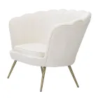 Sofá Moderno de 2 Lugares em Veludo com Pés de Ferro Dourado - Annina Viadurini