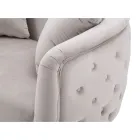 Sofá 2 Lugares Estofado em Veludo com Pés de Ferro - Annetta Viadurini