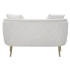 Sofá 2 Lugares Estofado em Veludo com Pés de Ferro - Annetta Viadurini