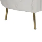 Sofá 2 Lugares Estofado em Veludo com Pés de Ferro - Annetta Viadurini