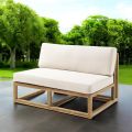 Sofá Exterior em Teca Natural e Almofadas - Circe