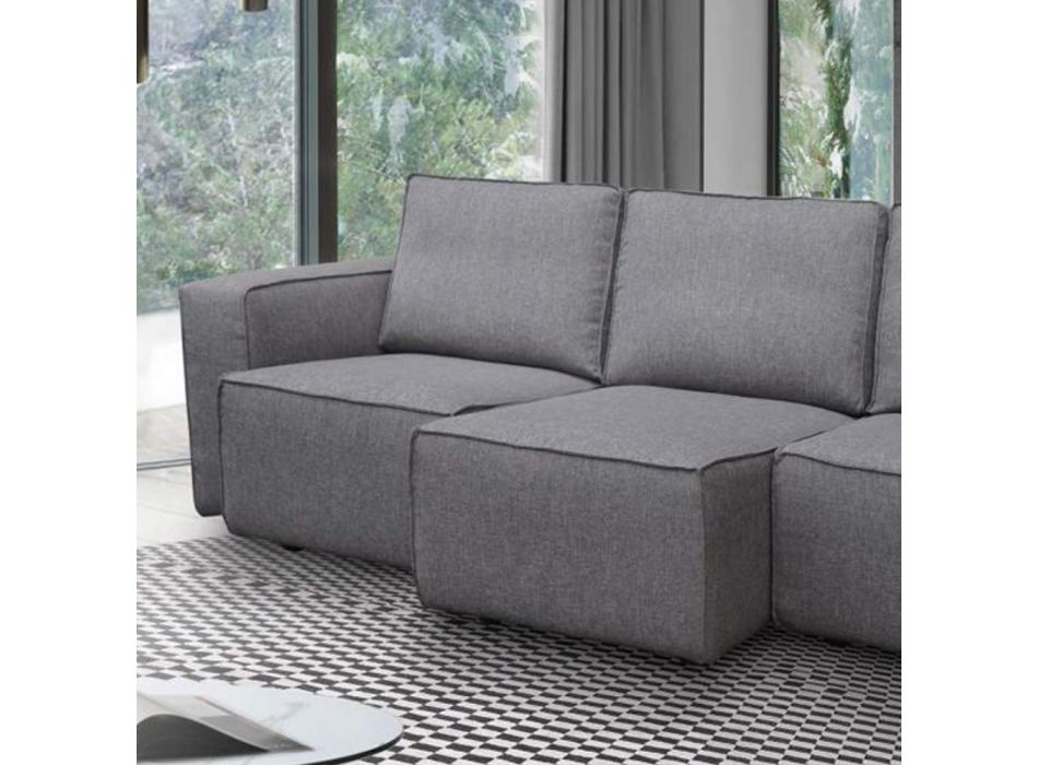 Sofá de 2 ou 3 lugares com assentos extensíveis em tecido Made in Italy - Alis Viadurini