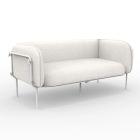 Sofá externo de 2 lugares com assento acolchoado fabricado na Itália - Floreira Viadurini