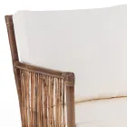 Sofá de 2 Lugares Exterior e Interior em Rattan e Almofadas 100% Algodão - Boire Viadurini
