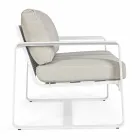 Sofá Outdoor 2 Lugares em Alumínio com Almofadas de Tecido - Mirea Viadurini