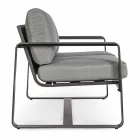 Sofá Outdoor 2 Lugares em Alumínio com Almofadas de Tecido - Mirea Viadurini