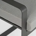 Sofá Outdoor 2 Lugares em Alumínio com Almofadas de Tecido - Mirea Viadurini