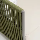 Sofá exterior de 2 lugares em alumínio e tecelagem - Eugene Viadurini