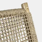 Sofá Outdoor 2 Lugares em Ramos de Teca e Fibra Sintética - Tecno Viadurini