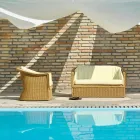 Sofá 2 lugares de jardim de polietileno feito à mão Jonny Viadurini