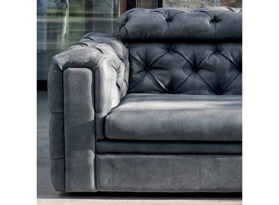 Sofá de 2 lugares para sala de estar com apoio de cabeça reclinável Fabricado na Itália - Unleashed Viadurini