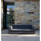 Sofá de 2 lugares para sala de estar com apoio de cabeça reclinável Fabricado na Itália - Unleashed Viadurini