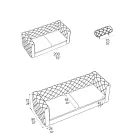 Sofá de 2 lugares para sala de estar com apoio de cabeça reclinável Fabricado na Itália - Unleashed Viadurini