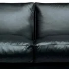 Sofá 2 lugares de couro com pés de nogueira Made in Italy - Alessandria Viadurini