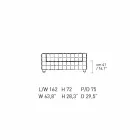 Sofá 2 lugares estofado em couro com efeito acolchoado Made in Italy - Vesuvio Viadurini