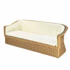 Polietileno exterior de 3 lugares trançado na mão de Oslo Viadurini