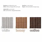 Polietileno exterior de 3 lugares trançado na mão de Oslo Viadurini