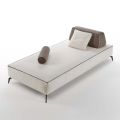 Sofá de sala de 3 lugares em tecido branco removível feito na Itália - Mykonos