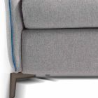 Sofá maxi 3 lugares L205 cm design moderno em eco-couro / tecido Erica Viadurini