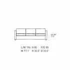 Sofá 3 lugares estofado em couro de alta qualidade Made in Italy - Centauro Viadurini