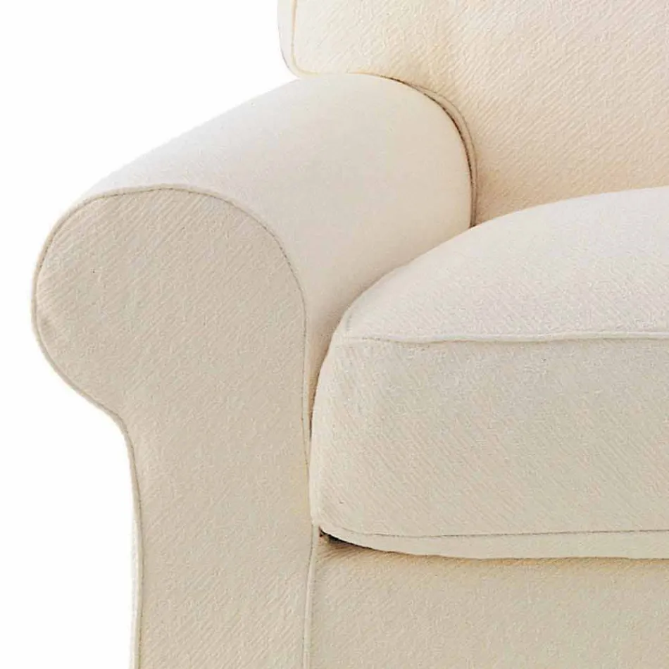 Sofá 3 lugares coberto com tecido de alta qualidade Made in Italy - Andromeda Viadurini