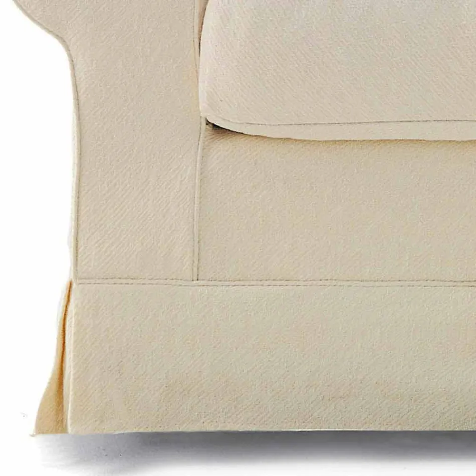 Sofá 3 lugares coberto com tecido de alta qualidade Made in Italy - Andromeda Viadurini