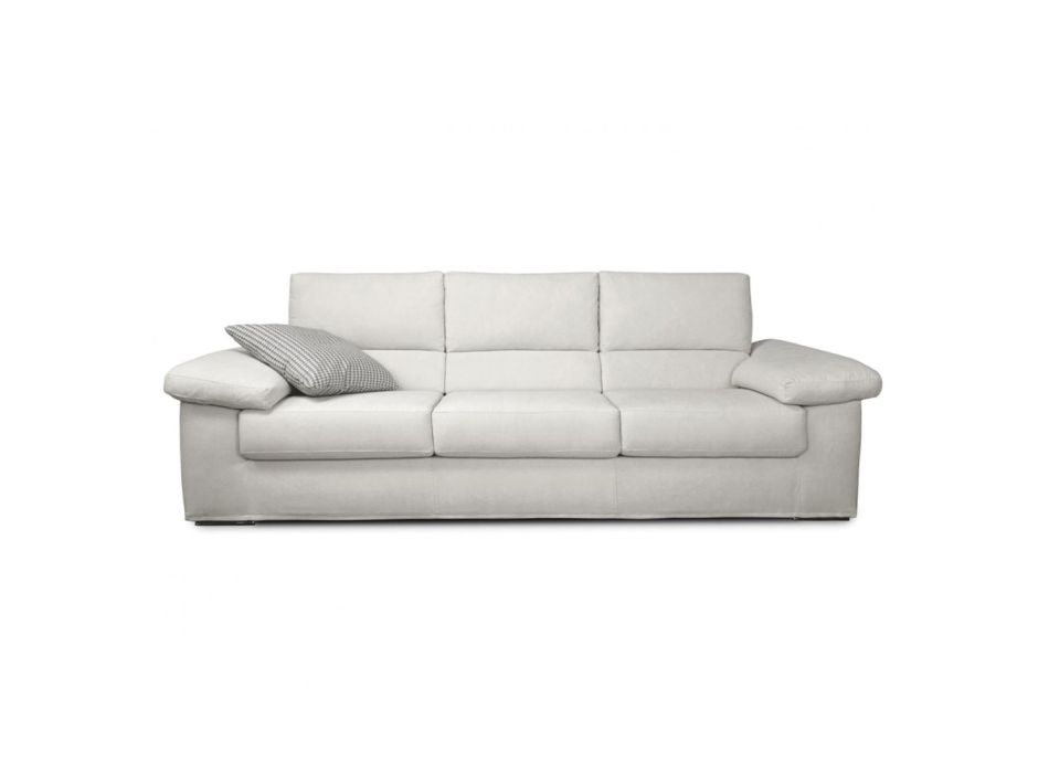 Sofá de 2 ou 3 lugares em tecido branco Design Made in Italy - Abudhabi Viadurini