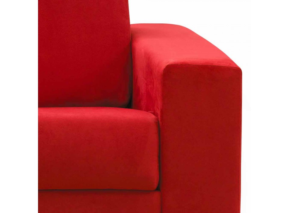 Sofá / tecido 2 lugares de couro sintético de design moderno feito na Itália Mora Viadurini