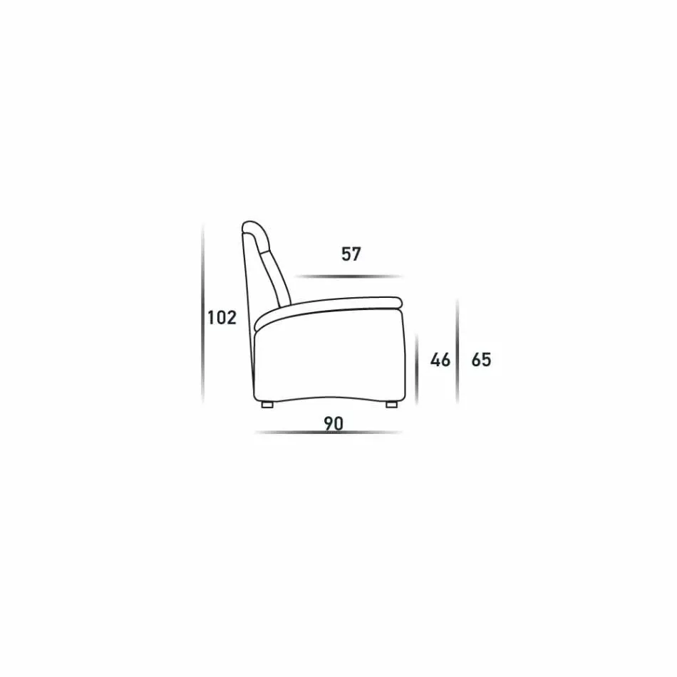 Sofá de 2 lugares de design moderno em couro, couro ecológico ou tecido Gelso Viadurini