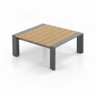 Sofá de Canto com Mesa de Centro para Exterior e Interior em Alumínio - Mettre Viadurini