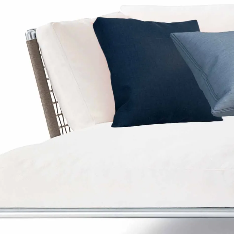 Sofá de canto externo de design moderno em tecido cinza ou branco Dove - Ontario 3 Viadurini