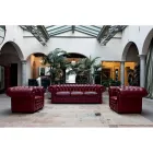 Sofá Clássico com Pés Cebola em Madeira de Faia Made in Italy - Spassoso Viadurini