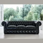 Sofá Clássico com Pés Cebola em Madeira de Faia Made in Italy - Spassoso Viadurini