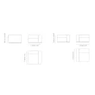 Sofá secional para área externa em compensado naval fabricado na Itália - Bahias Viadurini