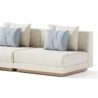 Sofá exterior modular em tecido estofado fabricado na Itália - Rubik Viadurini