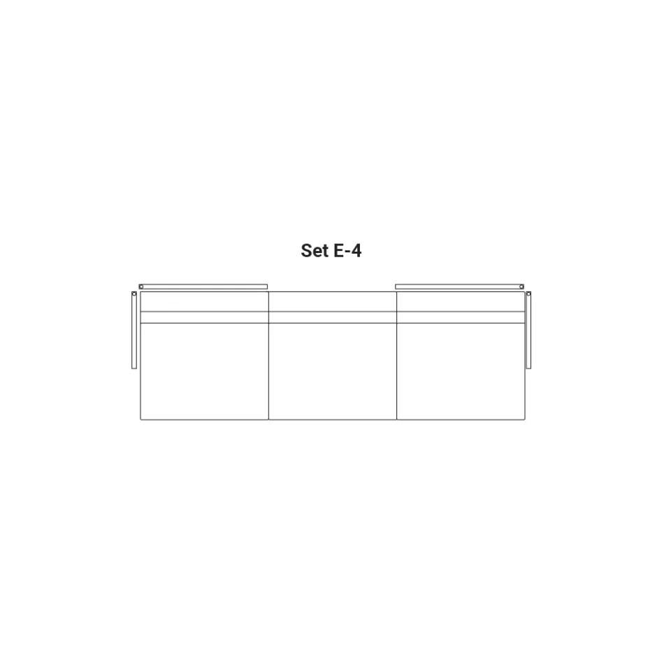 Sofá modular ao ar livre em tecido fabricado na Itália - Rubik Viadurini