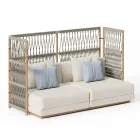 Sofá de Jardim Secional com Estrutura em C em Madeira Made in Italy - Rubik Viadurini