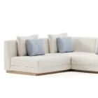 Sofá de jardim modular em tecido fabricado na Itália - Rubik Viadurini