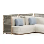 Sofá de jardim modular em tecido fabricado na Itália - Rubik Viadurini