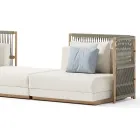 Sofá de jardim modular em tecido fabricado na Itália - Rubik Viadurini
