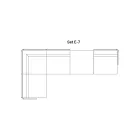 Sofá de jardim modular em tecido fabricado na Itália - Rubik Viadurini