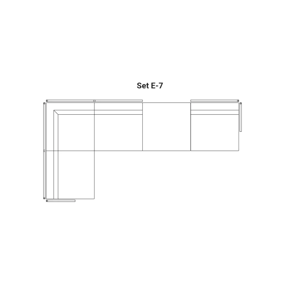 Sofá de jardim modular em tecido fabricado na Itália - Rubik Viadurini